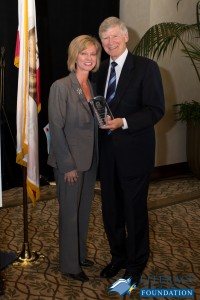 Managing Partner of South Coast Plaza/Founder of Festival of Children Sandy Segerstrom Daniels, 2013 Humanitarian Award recipient Ed Arnold