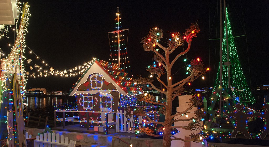 Vitarelli's gingerbread house on his dock — Photo by Charles Weinberg