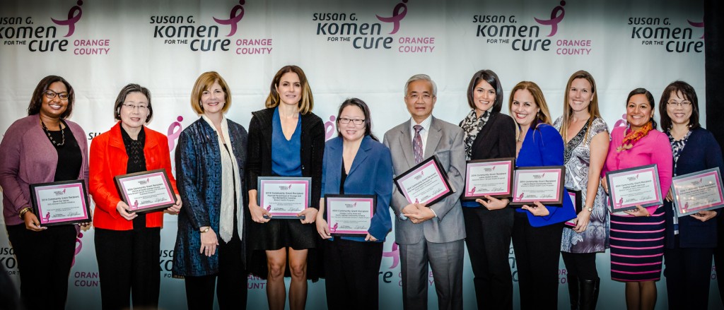 Nancy Pierre-Paul (Share Our Selves), Kae Ja Pai, M.D. (YWCA of North Orange County), Lisa, Betha Schnelle, Planned Parenthood of Orange and San Bernardino Counties), Mary Anne Foo (Orange County Asian and Pacific Islander Community Alliance), Han Vo-Ta (Nhân Hòa Comprehensive Health Care Clinic), Vanessa Rodriguez (Latino Health Access), Adriana Nieto-Sayegh (Laguna Beach Community Clinic), Jennifer Anderson (Breast Cancer Solutions), Rosie Berumen (AltaMed), Bichlien Nguyen, M.D. (Vietnamese American Cancer Foundation)