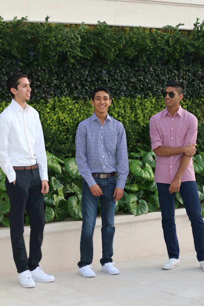 (left to right) Kunal Patel, Darshan Patel and Krishan Tarsadia have started Tempus Apparel, a premium clothing line based out of Newport Beach.
