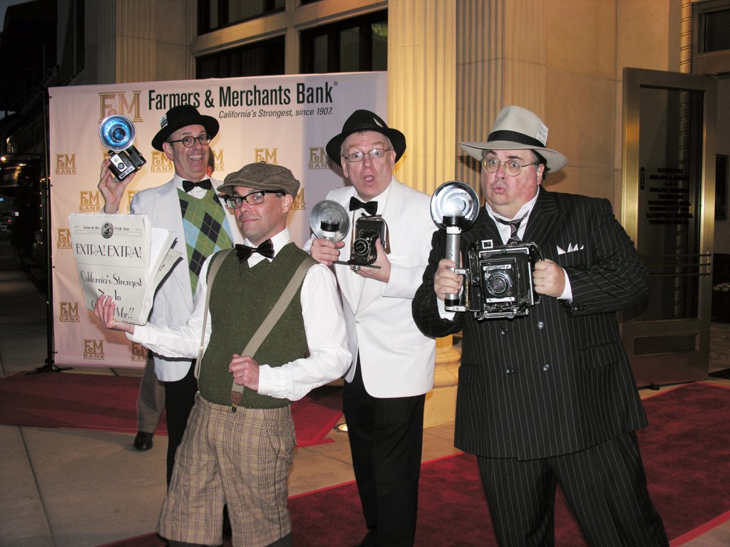 Paparazzi greet guests at the F&M Bank Opening