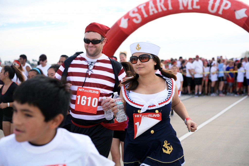 The couple start the 5K