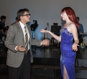 Junior Derek Hemry,17, as Dr. Vinnie DiRuzzio, and sophomore Sabrina Von Bogenberg, 15, as Dominique du Monaco.