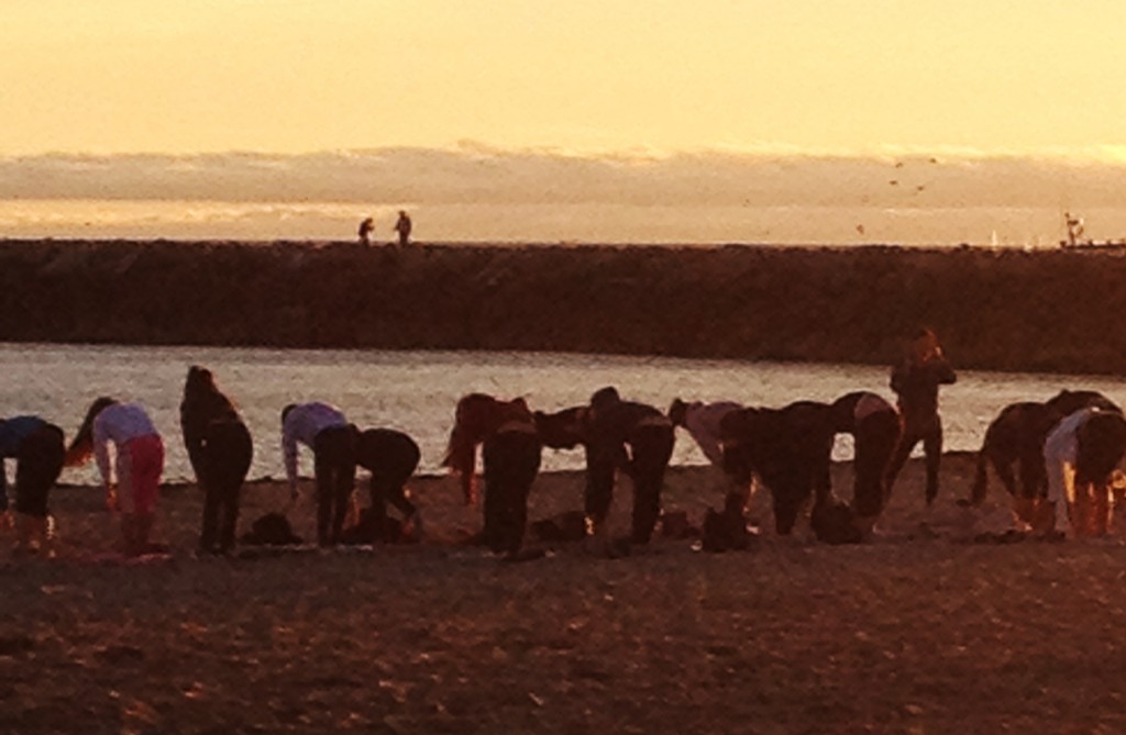 Yoga on the Beach  — Photo by Deb Pirdy