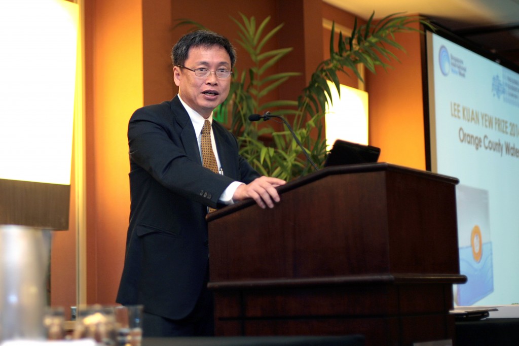 Harry Seah speaks at the conference.