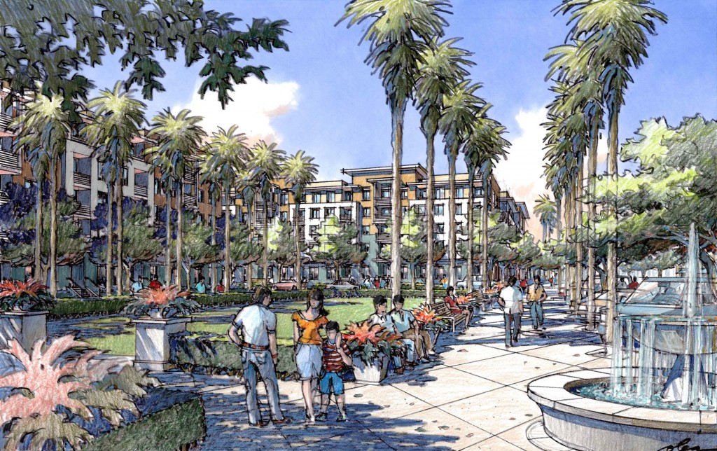 Artists rendering of Uptown Newport Village