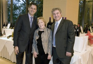 Pacific Symphony President John Forsyte, Pacific Coast Wine Festival co-chair Valerie Van de Zilver, Pacific Symphony Board Chair Mike Kerr