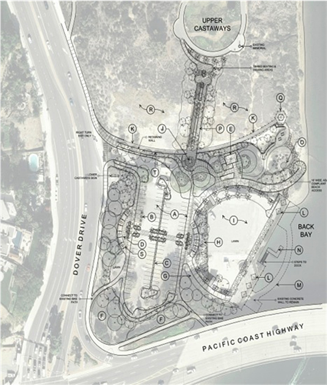 An artist’s rendering of one possible version of Lower Castaways. — Photo courtesy city of Newport Beach