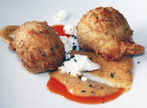 Goat cheese fritters