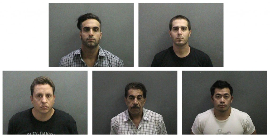 (left to right) Top: Maziar Bordbar and Nathaniel Ferrer. Bottom: Roberto Duran, Masood Taghizadeh and Joel Valdellon. — Photos courtesy Newport Beach Police Department