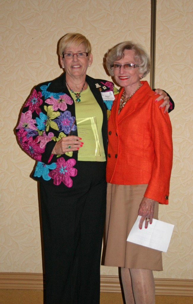 Newport-Mesa Unified School District board member Martha Fluor with Marian Bergeson. — Photo courtesy Orange County Department of Education