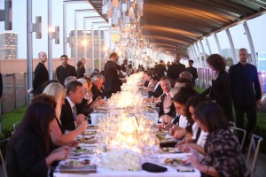 Dinner on the Bridge of Gardens, South Coast Plaza