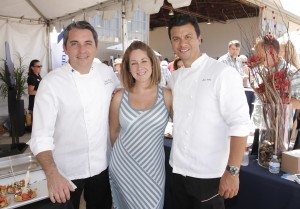 Corporate Executive Chef Rufino Rengifo, Sommelier Chanelle Duarte and Executive Chef John Suley.