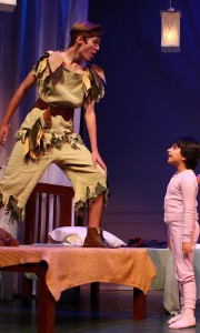 Christopher Huntley as Peter Pan and Nika Aydin as Michael Darling