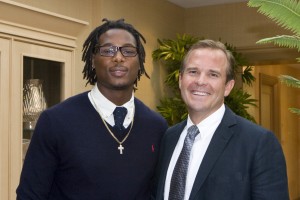 “Mr. Irrelevant” Lonnie Ballentine and Jerry McGee, Chairman of the Board for The Foundation for the Undefeated.