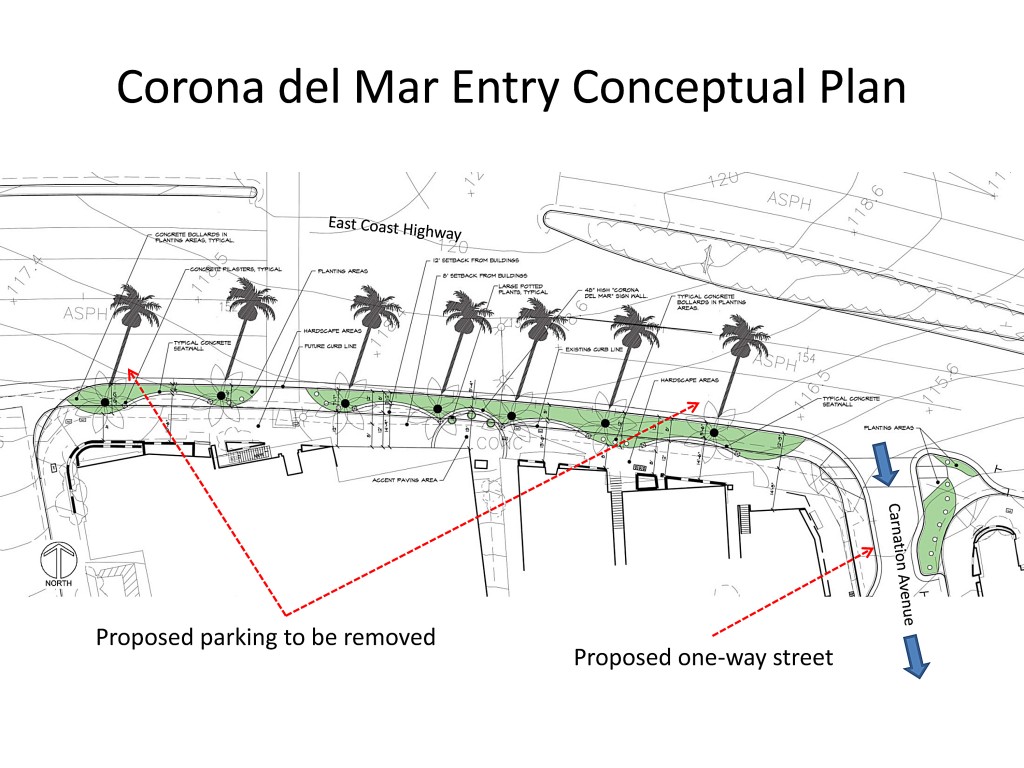 An artist’s rendering of the proposed entryway. — Courtesy city of Newport Beach ©