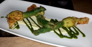 Stuffed squash blossoms