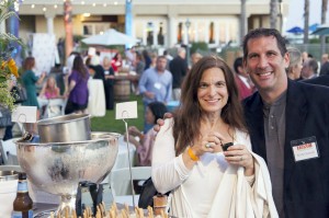 Natalie Sarle and Kevin Cahalan of The Sliding Door Café in Balboa Village at the Dine Newport Beach launch party.