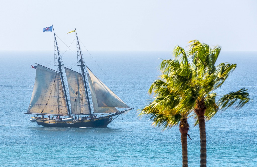 The Pilgrim of Newport returned to Newport Beach today.  — All photos by Lawrence Sherwin ©