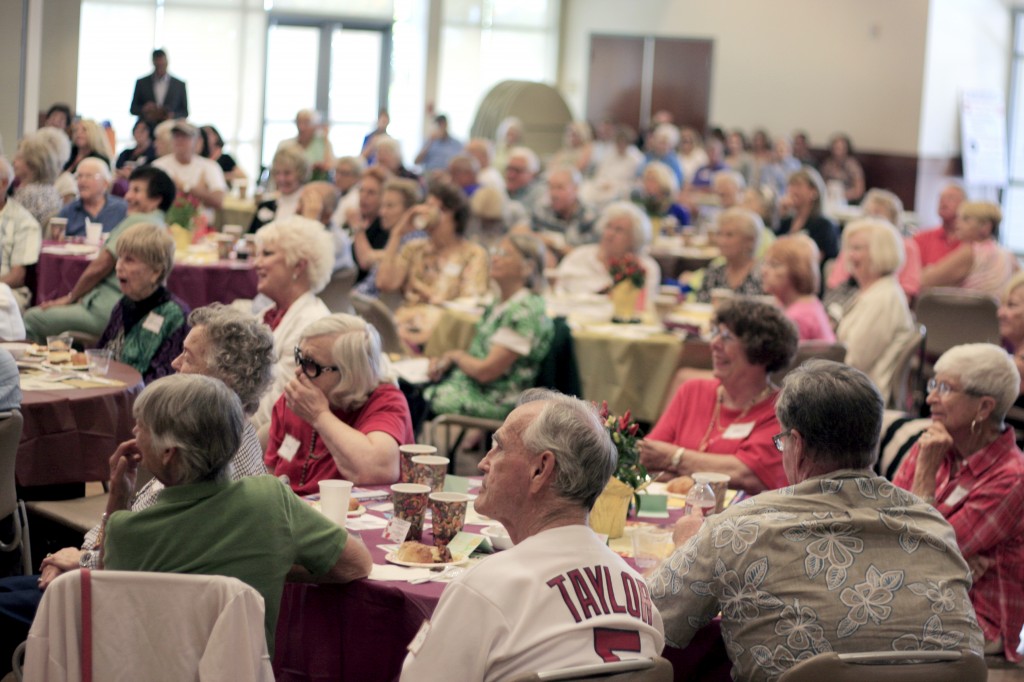 More than 120 people listen to council candidates answer questions during a forum at Oasis Senior Center hosted by the Friends of Oasis on Sept. 5.