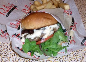 Lamb burger at Ruby's Dinette