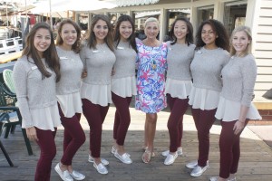 Julie-Ann Ulcickas (center) and the Tournament of Roses Royal Court