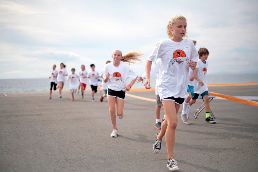 Students run in the annual Newport Elementary Jog-A-Thon on Nov. 14. — Photo by Sara Hall