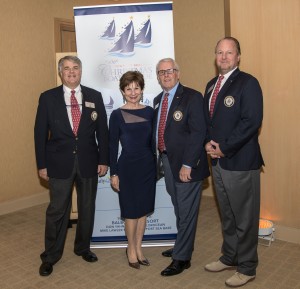 Don Lawrenz, Marie Case, David Robinson, and David Beek at the Christmas Boat Parade dinner