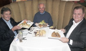Mayor Ed Selich, Bungalow co-owner Jim Walker, Newport Beach & Co. President and CEO Gary Sherwin, discussing Restaurant Week 