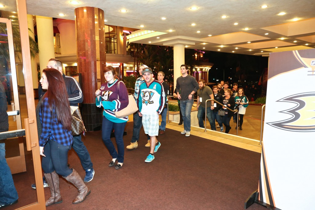 Teemu Selanne fans file into Edwards Big Newport to watch the movie