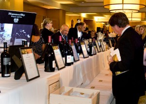 Silent auction at Pacific Coast Wine Festival