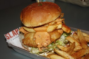 Fish-and-chips burger