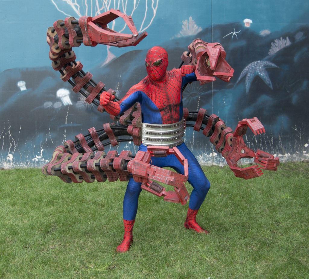 Alex Vasquez of Newport Beach in his Spider Man costume. — Photo by Lawrence Sherwin ©