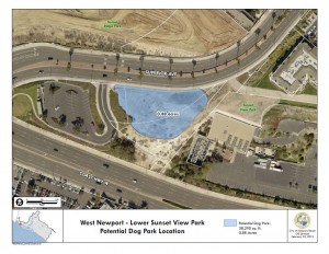 Map of planned dog park