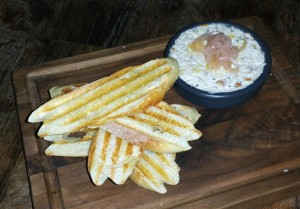 Smoked trout dip with  crostini at Five Crowns