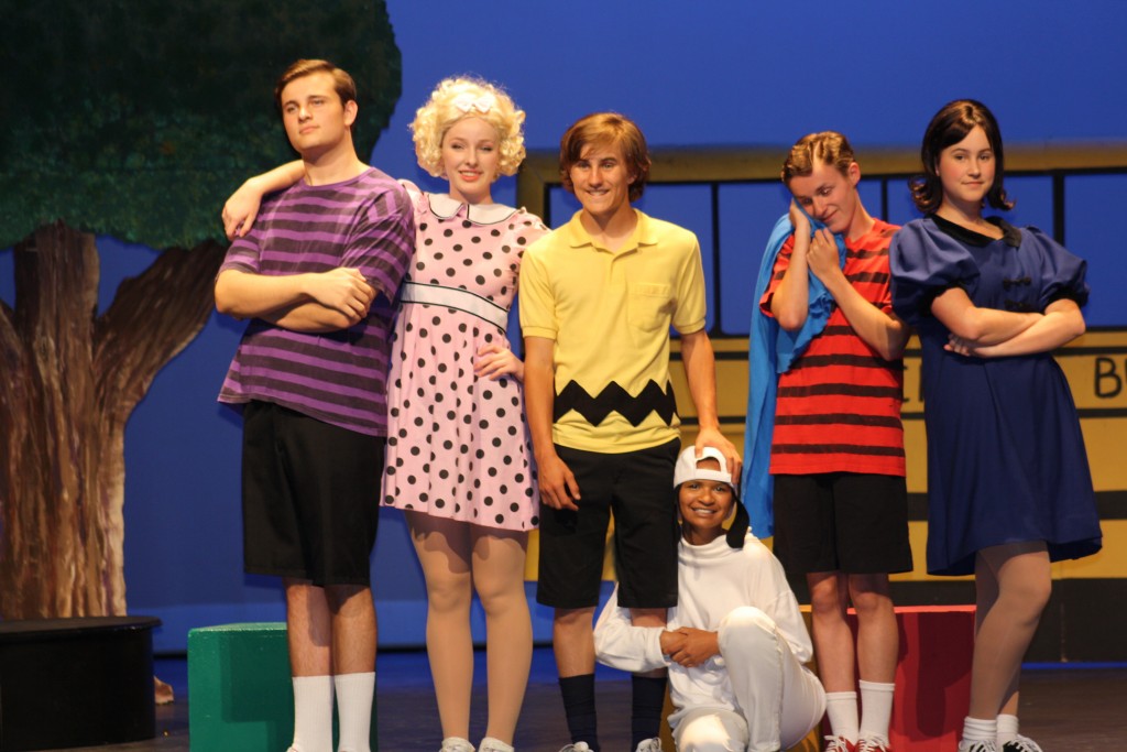 A scene from the Newport Harbor High School production of “You're a Good Man, Charlie Brown: The Broadway Musical.” — Photo by Vita Muccia