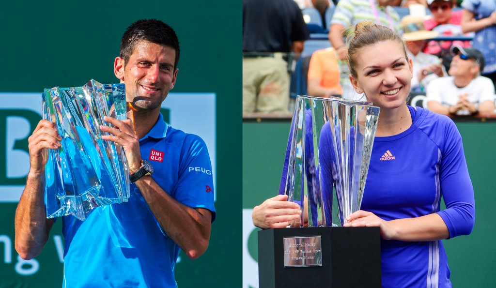 Winners Novak Djokovic and Simona Halep. — Photo by Lawrence Sherwin ©