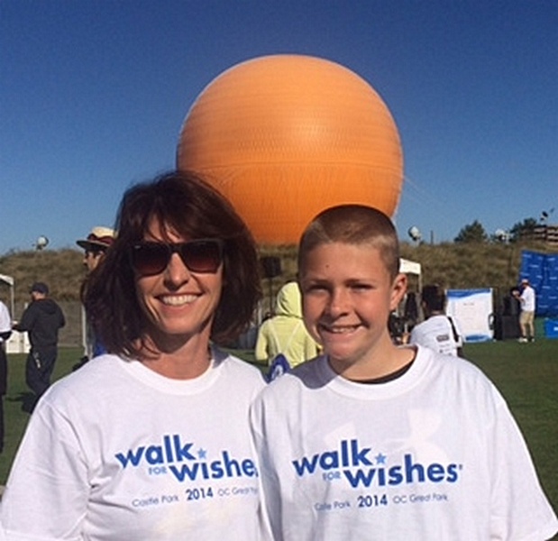 Janine Lombardi and her son Connor McDonald, 13, at the 2014 Make-A-Wish Walk for Wishes event.  — Photo courtesy Janine Lombardi