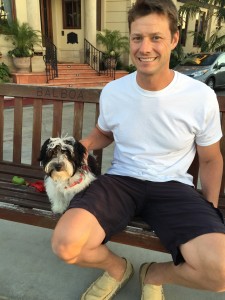 Havanese “Bandit” with his “dad,” Chris Mears, of Balboa Island