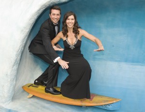 Mike Eshelman and Breanne Henkelman . . .riding the wave