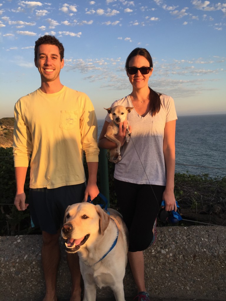 Chloe and Earl with owners Alyssa Hastings and Austin Neuhart. — NB Indy photo ©