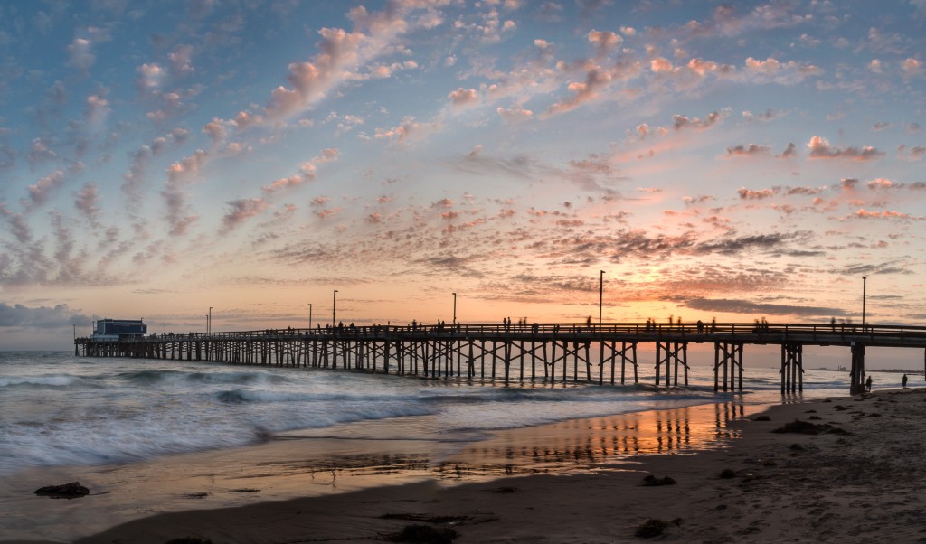 Newport Pier at sunset. — Photo by Patrick O'Healy ©