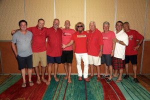 Newport Beach resident Chris Jones, Newport Beach resident Charles Ruck, Huntington Beach resident Tim Ryan, Laguna Beach resident Dick Gebhard, Rock and Roll Hall of Fame inductee Sammy Hagar, Laguna Beach resident Al Baldwin, Laguna Beach resident Jeff Cunningham, Newport Beach resident Erik Anderson, Huntington Beach resident Larry Kirkenslager.