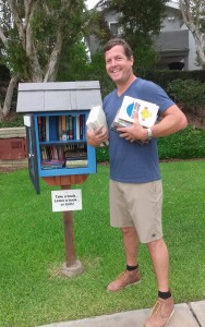 Local resident Chad Sparks donated the materials and built the Little Free Library