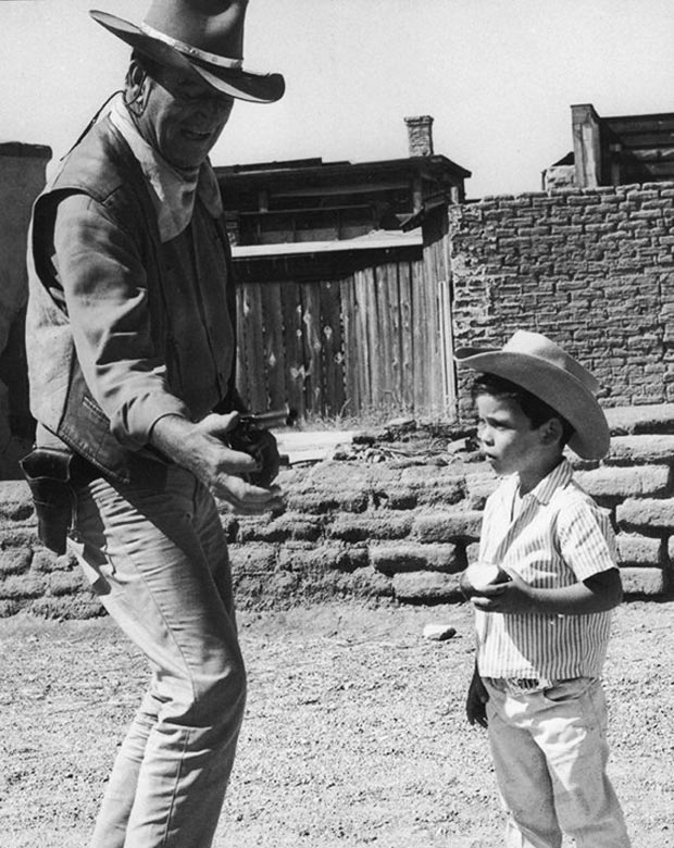 John Wayne and son Ethan Wayne — Photo courtesy Duke Bourbon ©