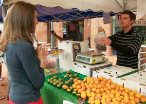 A Farmer’s Market stand at the old Lido location