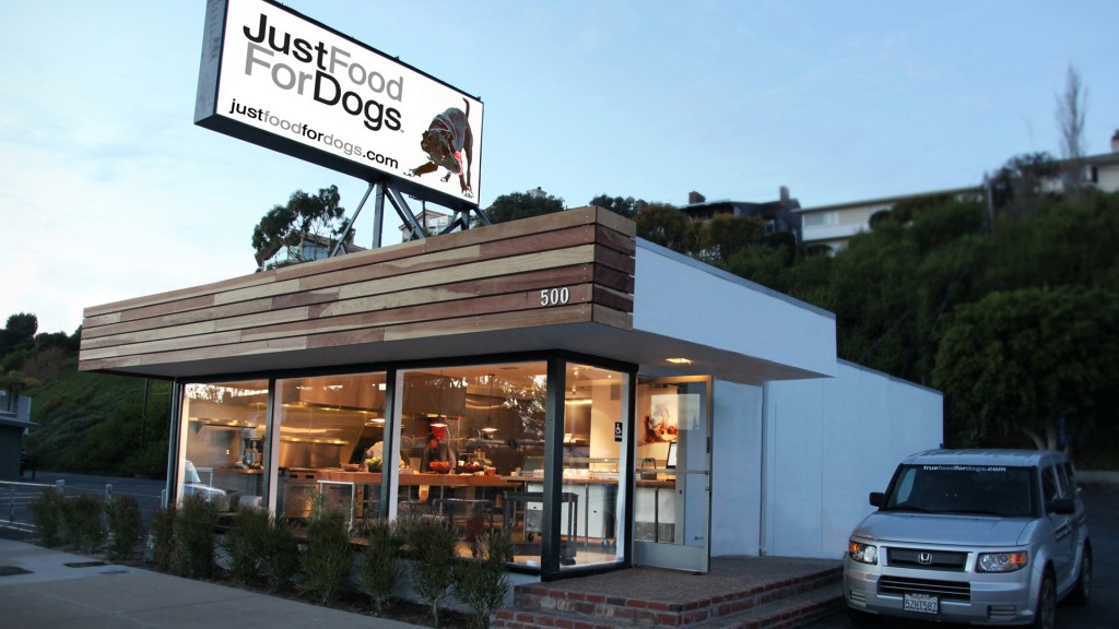 Exterior of Just Food for Dogs. — NB Indy photo ©