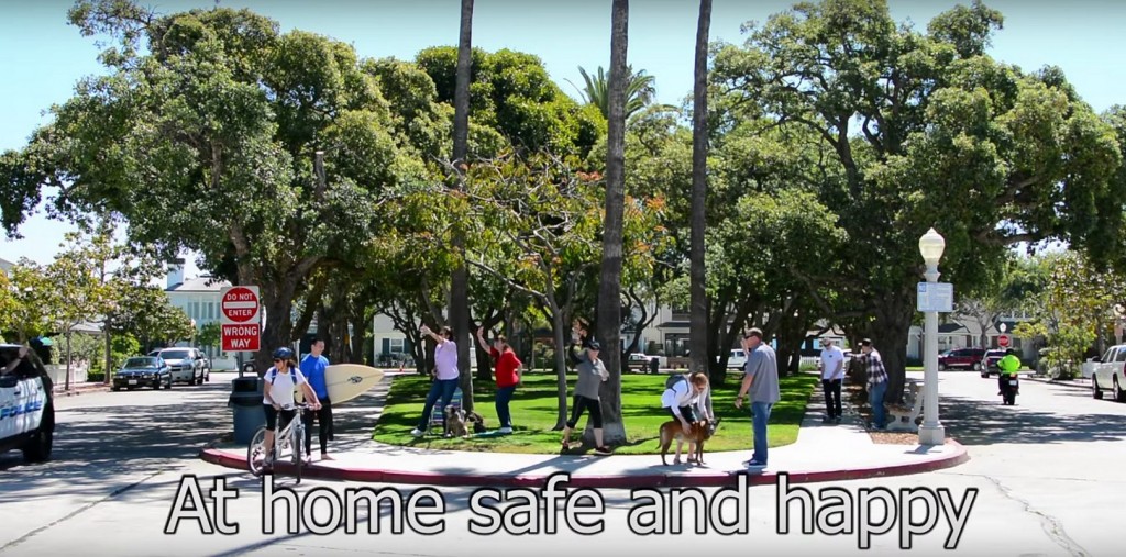 A scene from the NBPD Share the Road video. — NBPD “Share the Road” YouTube video screenshot ©