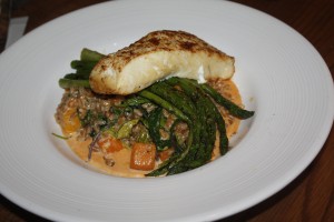 Roasted wild halibut