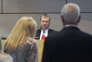 Councilman Scott Peotter listens to comments from the public at this week's City Council meeting. Photo by Chris Trela